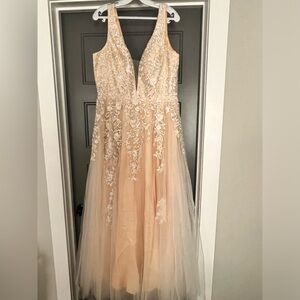 Champagne A-Line Dress